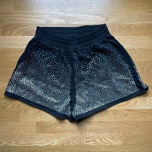 Queen of Sparkles - Black Scattered Rhinestone Short